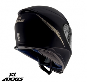 Integralhelm Axxis Modell Eagle SV A1 matt schwarz (integriertes Sonnenvisier)