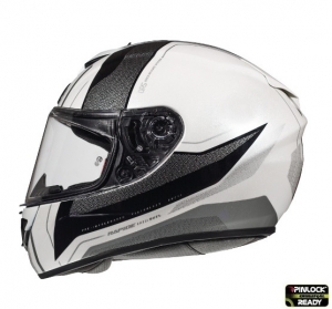 Integralhelm für Motorräder MT Rapide Duel D7 silber/weiß/glänzend schwarz (Glasfaser) - Silber/weiß/glänzend schwarz, XXL