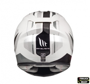 Integralhelm für Motorräder MT Rapide Duel D7 silber/weiß/glänzend schwarz (Glasfaser) - Silber/weiß/glänzend schwarz, XXL