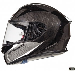 Integralhelm MT KRE Snake carbon 2.0 A0 schwarz/glänzend grau - 100% Kohlefaser