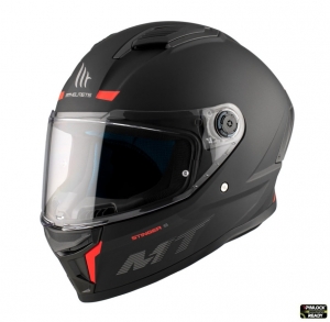 Integralhelm MT Stinger 2 A1 matt schwarz - Visiertyp: MT-V-28B - Matt schwarz, S (55/56cm)