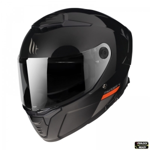 Integralhelm MT Thunder 4 SV A1 glänzend schwarz (integriertes Sonnenvisier) - Glänzend schwarz, XL (61/62cm)