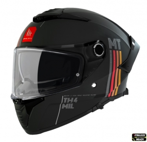 Integralhelm MT Thunder 4 SV MIL A11 matt schwarz (integrierte Sonnenblende) - Matt Schwarz, M (57/58cm)