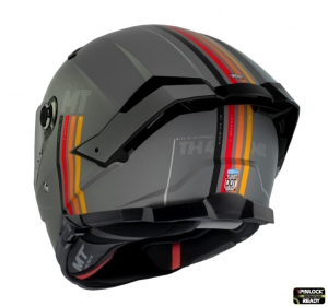 Integralhelm MT Thunder 4 SV MIL C2 mattgrau (integriertes Sonnenvisier) - Mattgrau, L (59/60cm)