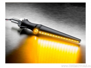 Intermitente LED + luz de posición Jetstream NEGRO con vidrio blanco longitud 118mm - Kellermann