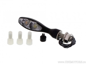 Intermitente + posición LED Micro 1000 PL NEGRO con vidrio transparente longitud 70mm - Kellermann