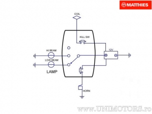Interrupteur de lumière universel chromé à 3 positions et bouton - JM