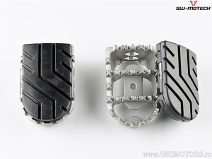 ION Footrest Set - stainless steel - rubber / silver-black - Harley-Davidson Pan America ('21-) - SW-Motech