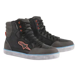 J-6 WP Canvas Motorradschuhe - Schwarz, Hellblau, Anthrazit - Erwachsene - 34052411