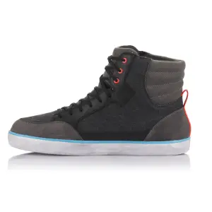 J-6 WP Canvas Motorradschuhe - Schwarz, Hellblau, Anthrazit - Erwachsene - 34052416
