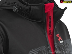 Jacke Softshell Damen Corpo - Größe: S - Material: 100% Polyester - Farbe: Schwarz / Rot - Akrapovič