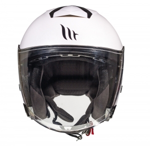 Jethelm MT Thunder III SV Jet A0 glänzend weiß (integrierte Sonnenblende) - Glänzend Weiß, M (57/58cm)