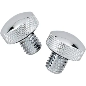 Jeu de vis moletées chromées pour selle Softail - Chrome - DS490046