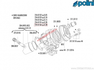 Joints de cylindre Big Evolution (épaisseur 0,30mm / 10 pièces) - 254.0136 - Polini