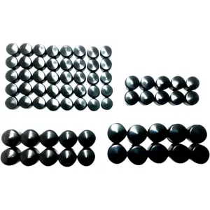 Juego de tapas para tornillos de motor - Negro, Cromo - 24040985