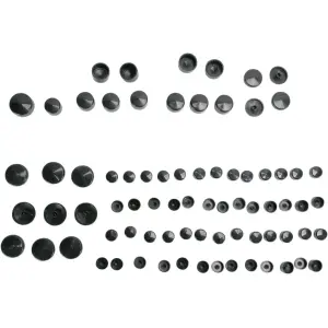 Juego estándar de tapas para tornillos de motor - Negro, Natural - 24010713
