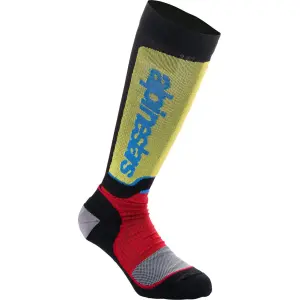 Jugend MX Plus Socken - Schwarz, Blau, Rot, Gelb - Jugend - M/L - 34310849
