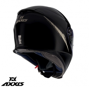 Kask integralny Axxis model Eagle SV A1 czarny połysk (zintegrowane okulary przeciwsłoneczne)
