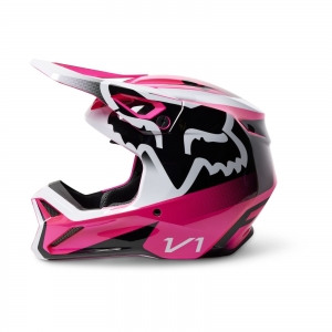 Kask MX V1 LEED DOT/ECE [PNK]: Rozmiar - S