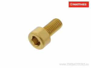 Kerek csavar Pro Bolt M5 x 0.80 x 10 mm arany alumínium - JM