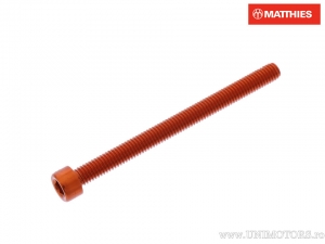 Kerek csavar sapka Pro Bolt M6 x 1.00 x 75 mm alumínium narancssárga - JM