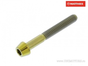 Kerek kúpos csavar Pro Bolt M4 x 0.70 x 30 mm titán arany - JM