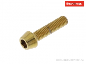 Kerek kúpos csavar Pro Bolt M5 x 0.80 x 20 mm inox A4 arany - JM