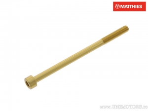 Kerek sapka csavar Pro Bolt M6 x 1.00 x 90 mm arany alumínium - JM