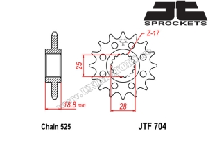 Kettingset Aprilia SL 1000 Falco ('99-'04) - (DID / JT)