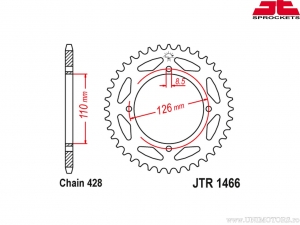 Kettingset - Kawasaki KLX125 DAF DBF DDF D-Tracker ('10-'13) - DID / JT