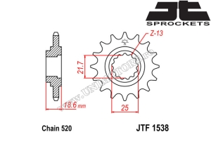 Kettingset Kawasaki Z 750 / Z 750S ('04-'13) - (DID / JT)