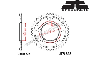 Kettingset KTM 990 Super Duke ('04-'06) - (DID / JT)