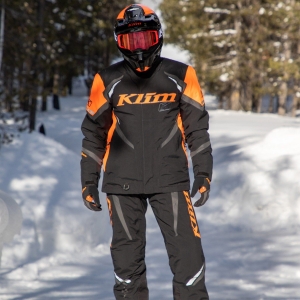 Keweenaw Jacket Black - Strike Orange: Mărime - L