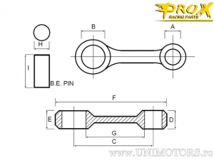 Kit biela - Honda CRF 450 X ('05-'17) / TRX 450 R / TRX 450 ER ('06-'09) - ProX