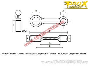 Kit biela Suzuki RM 80 ('86-'89) - (ProX)