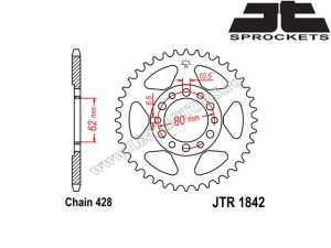 Kit catena Yamaha XT 350 ('85-'99) - (DID / JT)