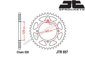 Kit catena Yamaha XT 600Z Tenere ('83-'84) - (DID / JT)