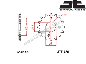 Kit Chaîne Aprilia RS 250 ('95-'04) - (DID / JT)