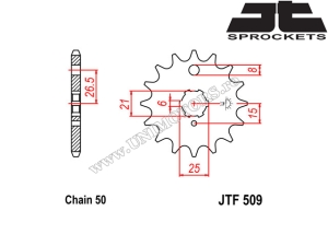Kit Chaîne Kawasaki Z 440A / Z 440D ('80-'84) - (DID / JT)