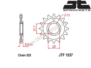 Kit chaîne Kawasaki ZX-9R Ninja ('02-'03)
