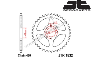 Kit chaîne Yamaha DT 50 R ('99-'02) - (DID / JT)