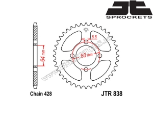Kit chaîne Yamaha YBR 125 ('05-'06) - (DID / JT)