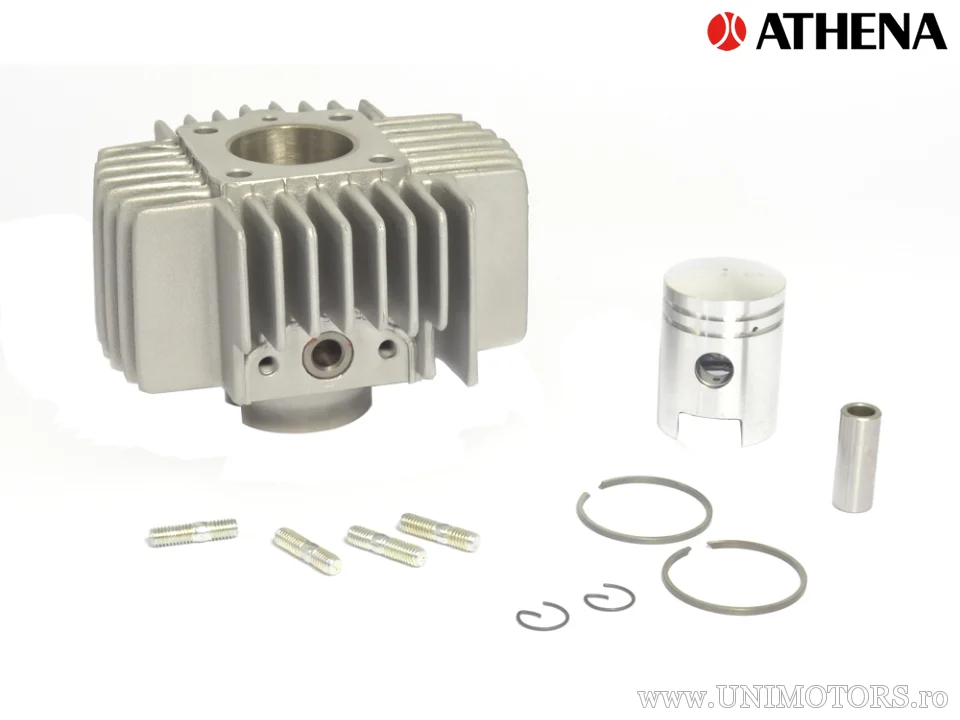 Kit cilindru Athena aluminiu 50cc, dolot d.9,0mm, Puch Maxi (fără chiulasă) - Athena