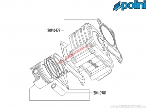 Kit cylindre (diamètre 59mm / 158cc) - 1660115 - Polini