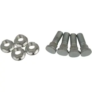 Kit dadi/bulloni per una sola ruota - argento - KAWASAKI KAF 1000 / KAF 620 / KAF 820 / KRF 800 / KRT 800 - Moose