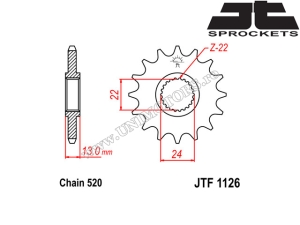Kit de cadena Aprilia Pegaso 650 ('92-'96) - (DID / JT)