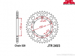 Kit de Cadena - Honda FX650 Vigor RD09 ('99-'01) - DID / JT