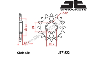 Kit de cadena Kawasaki Z 1000J ('81-'82) - (DID / JT)
