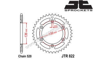 Kit de cadena Suzuki DR 350S ('94) - (DID / JT)