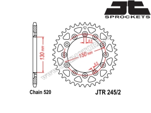 Kit de corrente Honda XL 500R ('82-'87) - (DID / JT)